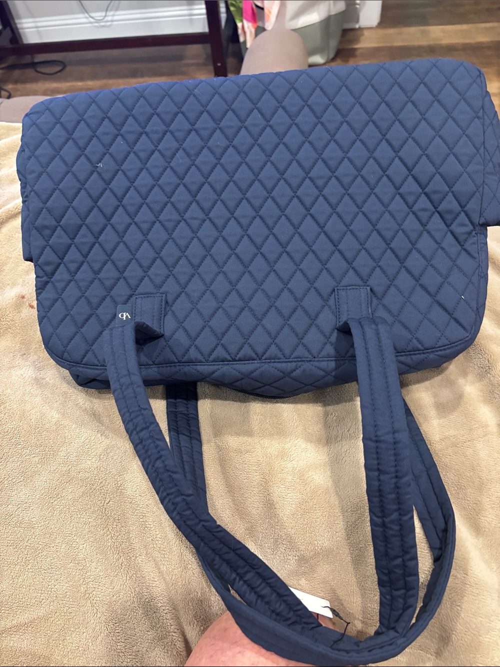 Vera Bradley Navy Quilted Tote